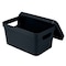 Simplify Storage Tote W/ Lid, 9-3/4 in L x 6-3/4 in W x 9-3/4 in H, Gray, Plastic 25916-CHARCOAL - alternate 2